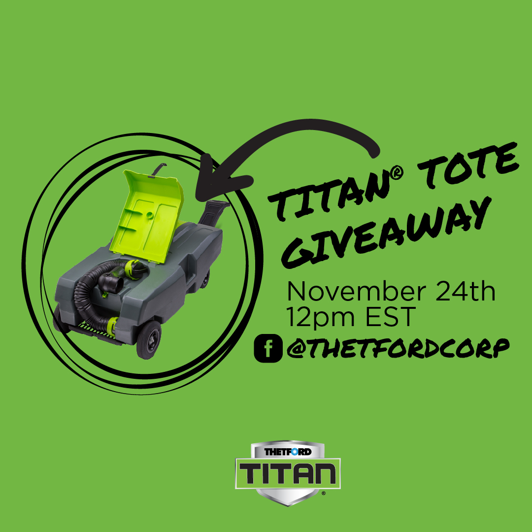 We are going LIVE November 24 @ noon EST and we are giving away a 4 WHEEL 21 GALLON TITAN® TOTE! Click the link below and follow the instructions to enter!

bit.ly/3GRQVD3

The winner will be announced during our FB live!  See you there!