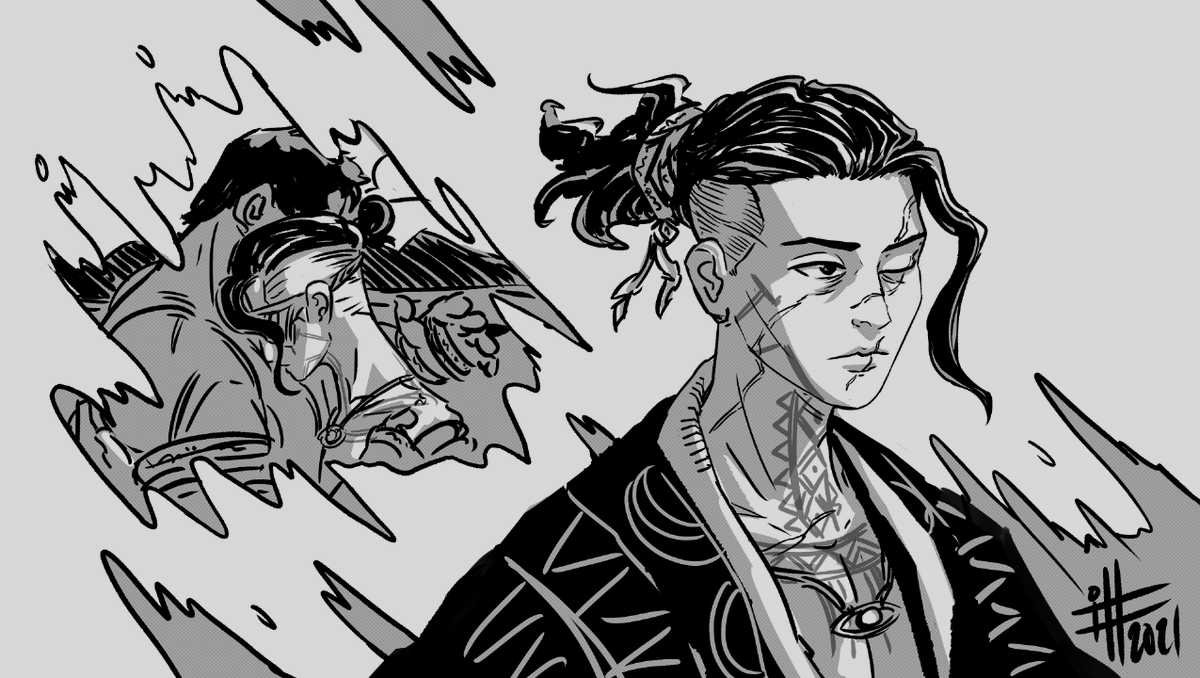Dylbriones's tweet photo. We had a player character death last week on the  climactic season ender of our #GubatBanwa test campaign. In many ways Higayon/Tayabak was the silent strength of the group on top of being  Alho (my own PC)'s best friend. My guy now wears his handwraps as a hairtie in memorial. https://t.co/iPA28JHBVo