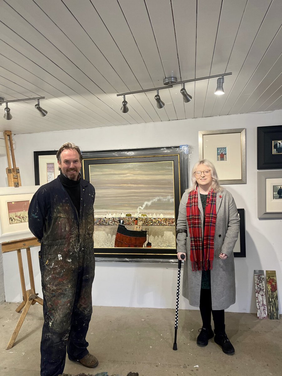 👨‍🎨 Yesterday I met with <a href="/gordonwilsonart/">Gordon Wilson</a> at his studio in Milngavie - all his work in this photo sold at his most recent show at the <a href="/lemondgallery/">The Lemond Gallery</a> 

🎨 An incredibly interesting and talented artist we’re so lucky to have in East Dunbartonshire.