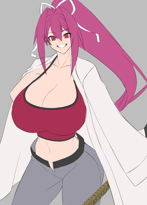ユズリハ描いたけどなんか色々失敗したので供養
描きなおすぞ～w 