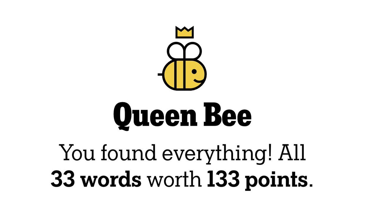 sarajadealan's tweet photo. Nice start to this Saturday morning! 👑 🐝 #nytsb #NYTspellingbee #hivemind https://t.co/PwoUBYBv2H