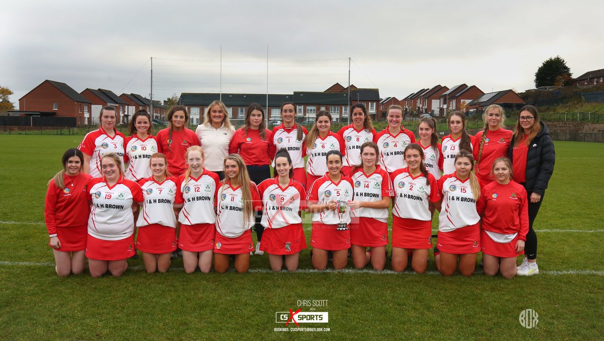 TenchuSports's tweet photo. 🏆 🔴⚪️ 
@loughgielgac crowned @CamogieAontroim Intermediate Champions 2021

📷 @CSXSports • @ChrisScottPics 
🤝 @BoxincBelfast 

#Loughgiel #Camogie #ODonovanRossa #AntrimCamogie #CSXSports https://t.co/eQXJwocib8