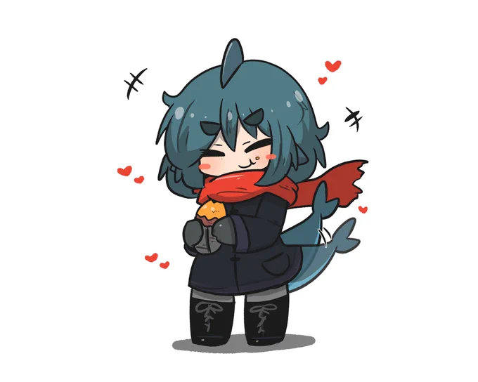 やきいもタイムでしあわせになるフカちゃん。🦈🍠 