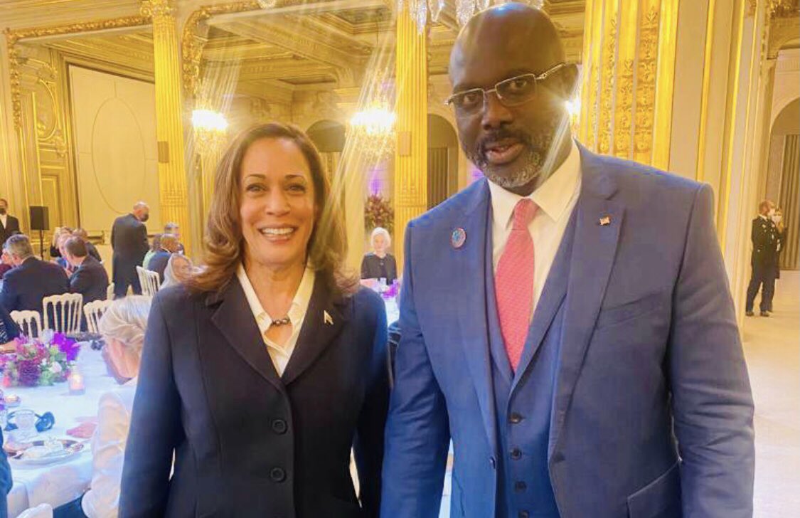 sloberchea2000's tweet photo. Pres. George Manneh Weah @GeorgeWeahOff scored BIG internationally with 3 powerful speeches:
✅He delivered a powerful address at the Climate Change Summit ‘COP26’
✅Another  at the Paris Peace Forum
✅Final &amp; even powerful one was at  the UNESCO's 75th Anniversary in France! https://t.co/3OWsgzB3Ko