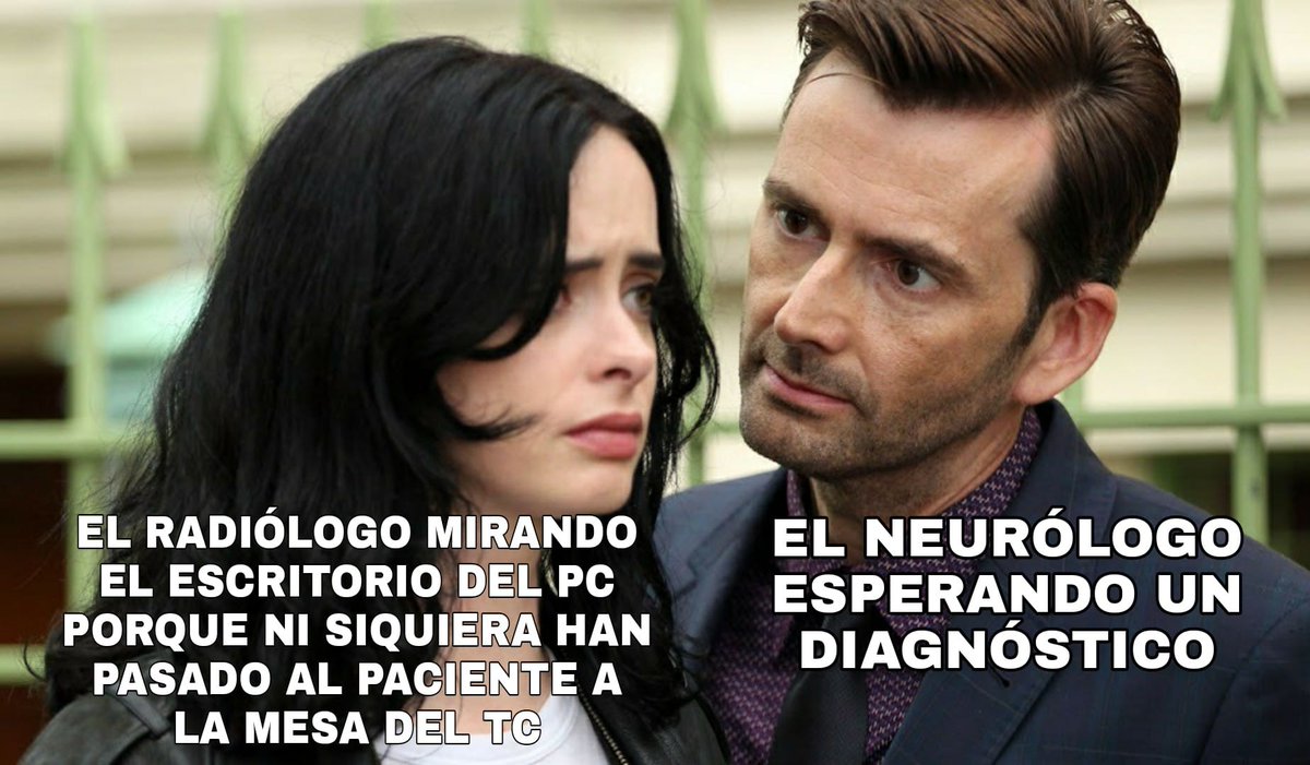residentesSERAM's tweet photo. En el código ictus, el ⏲️ es 🧠

#HUMORRX #residentesrx #memedicina https://t.co/zzumJtzibh