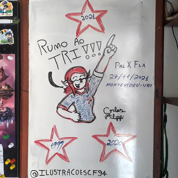 IlustracoesCF94's tweet photo. Faltam duas semanas
#ilustraçõescf94 #ilustracoescf94 #cartoon #toon #original #originalcharacter #oc #porquinha #palmeiras  #alviverde #verdão #copalibertadores #liberta #libertadores #finaldalibertadores #montevideu  #futebol #quadrobranco #sketch @palmeiras
 @LibertadoresBR https://t.co/jURVYaXLR2