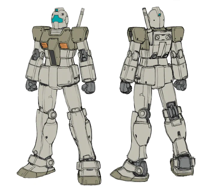 あー。ジムにフルアーマーパーツ載る(セミストライカー)んだよなぁ、と気付いたのでフルアーマージム。 