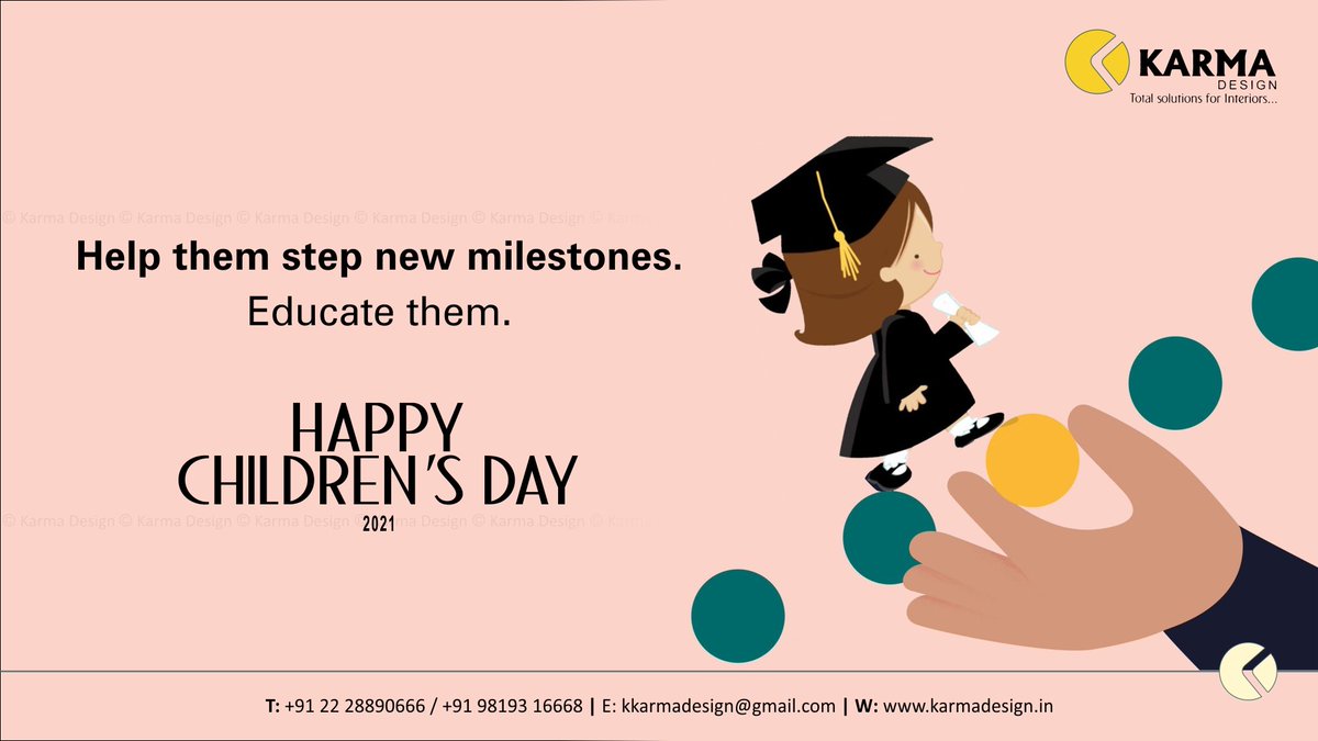 Karma_Design_'s tweet photo. Education is the foundation of success. It empowers the child, it helps them set new milestones, it helps them believe in their dreams and in their potential to accomplish those dreams. It nurtures their development and their growth.

Wishing you all a #happychildrensday https://t.co/YrnJCCGdbq