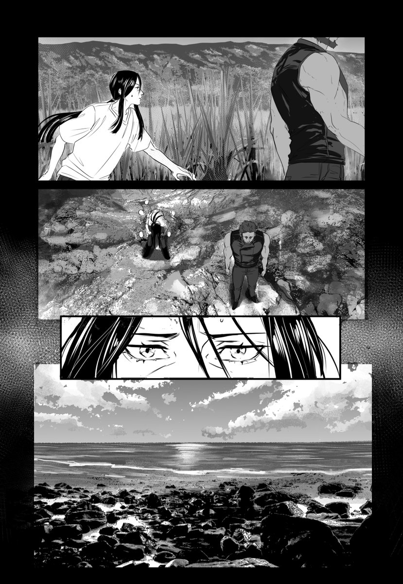 1/2 i don't think i ever got to share my comic for a waver rider zine...4 years ago? partly because i thought it was a little cheesy but whatever, i'm having an emotion. gonna repost a bunch of isuwei art 