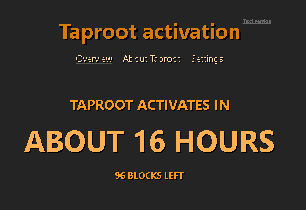 GamalielBtc's tweet photo. #Bitcoin  Taproot Coming Soon... https://t.co/WKNIbvLM86
