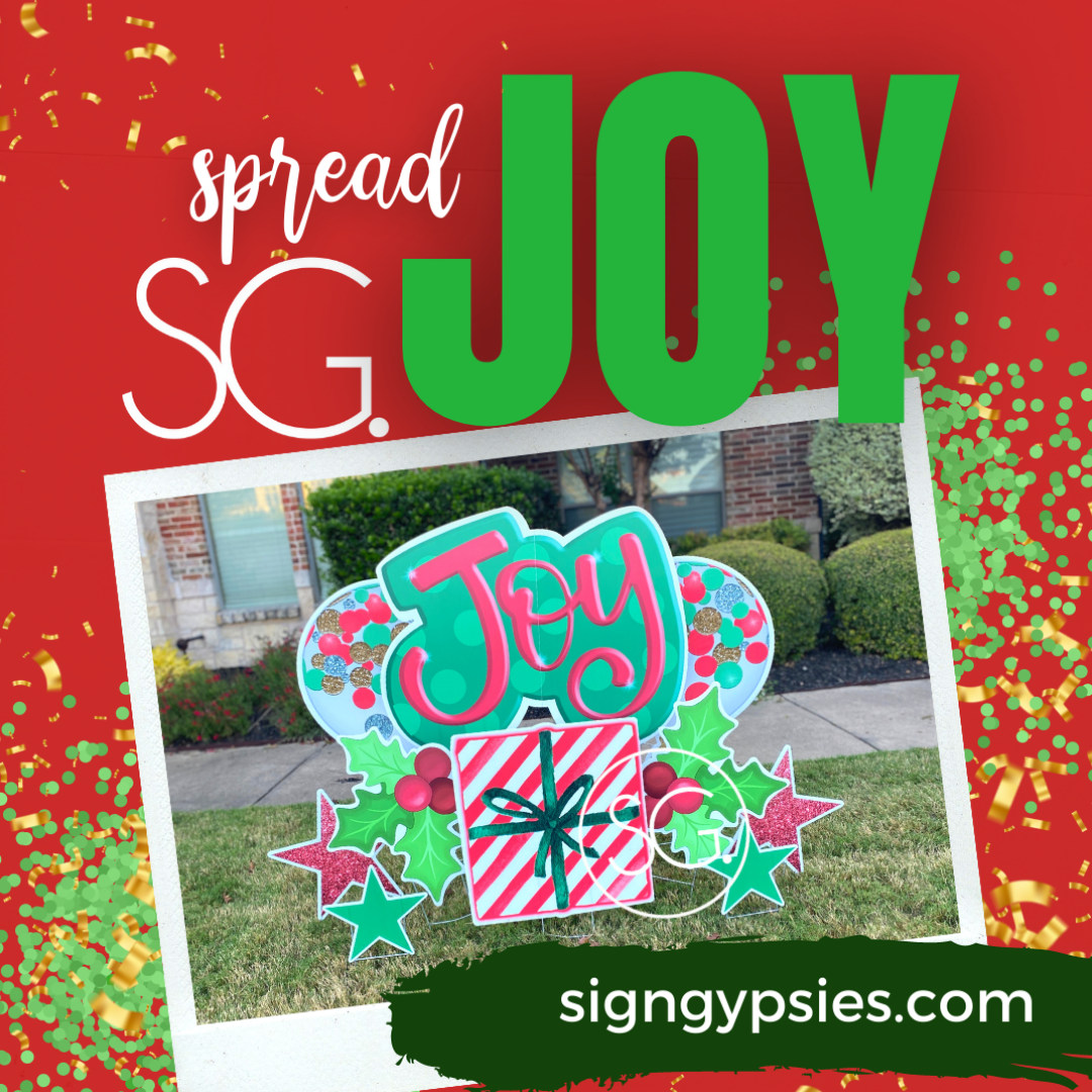 Spread some JOY this holiday season! #signgypsies #readysetcelebrate #JOY