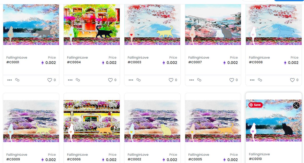 gooartsgallery's tweet photo. First drop #C0001 - #C0010 on Poligon just 0.002eth
About cat falling in love❤❤❤❤ #NFTTHAILAND #NFTcollection
Support me if you can.
https://t.co/wzJifGuAXU https://t.co/XPWWXxId14