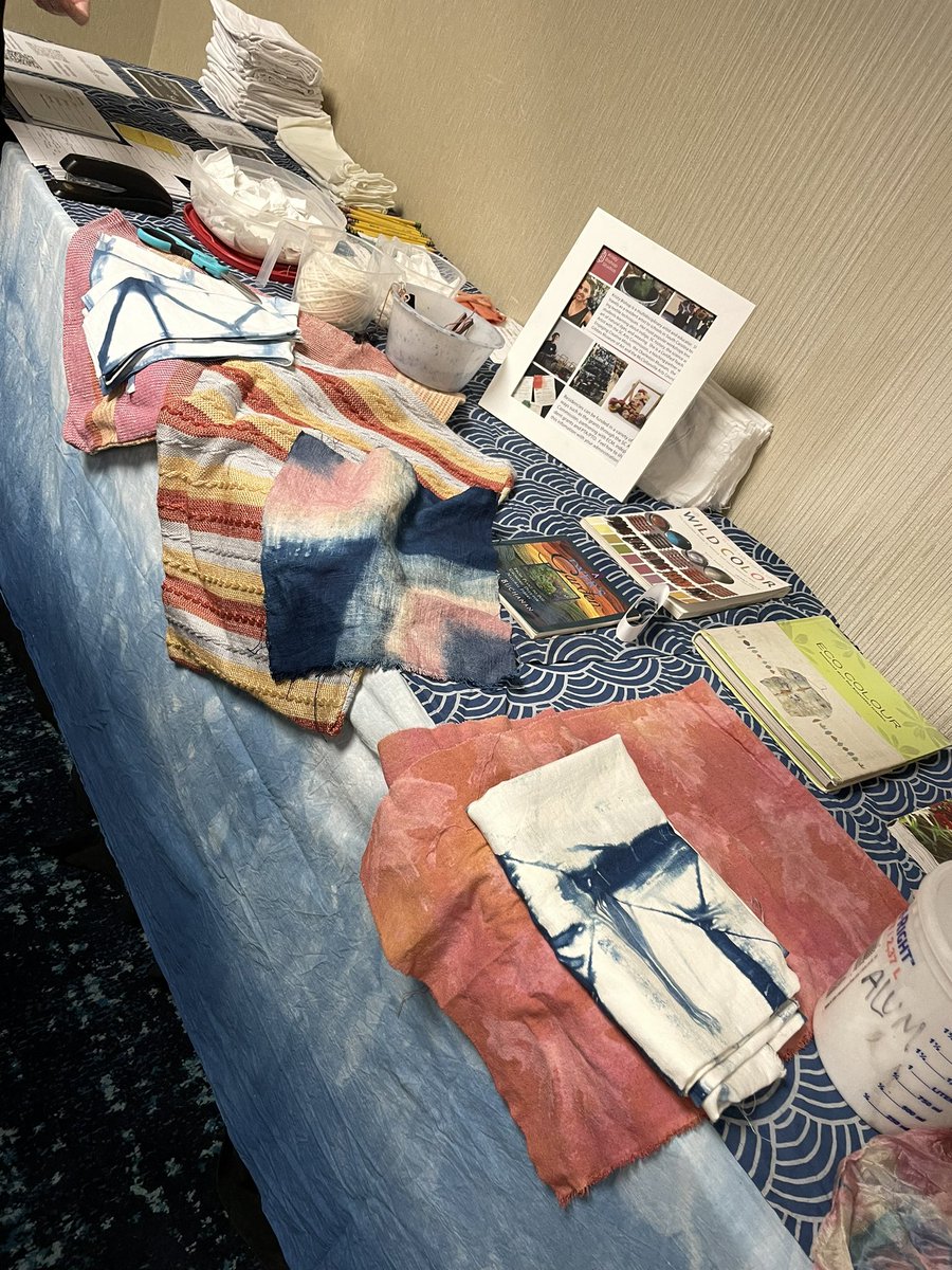 museumfunmaker's tweet photo. learning so much about the fascinating process of using natural dyes with Kristy Bishop (out of CHS). great way to incorporate both history and the scientific process. #SCAEA21gvl #STEAM #naturaldyes https://t.co/aonOLp7zTL