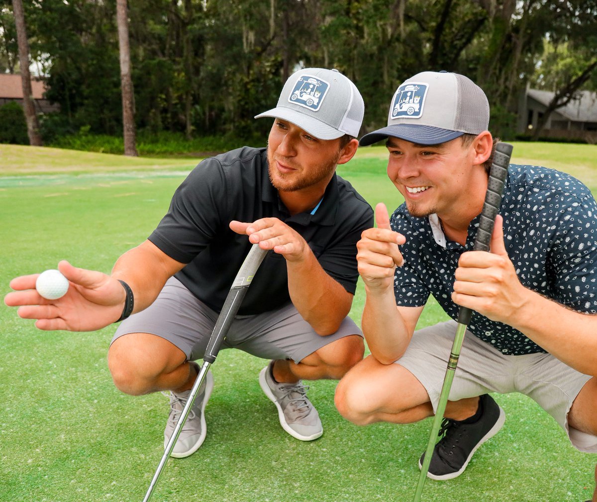 chickchasetalk's tweet photo. One thinks it’s going right, one thinks it’s going left. Probably both wrong  ⛳️ #golf #golfhat #golfing 

Tap to shop!⬇️
https://t.co/LChZ9Vqxjs https://t.co/hSaYZyR4Dn