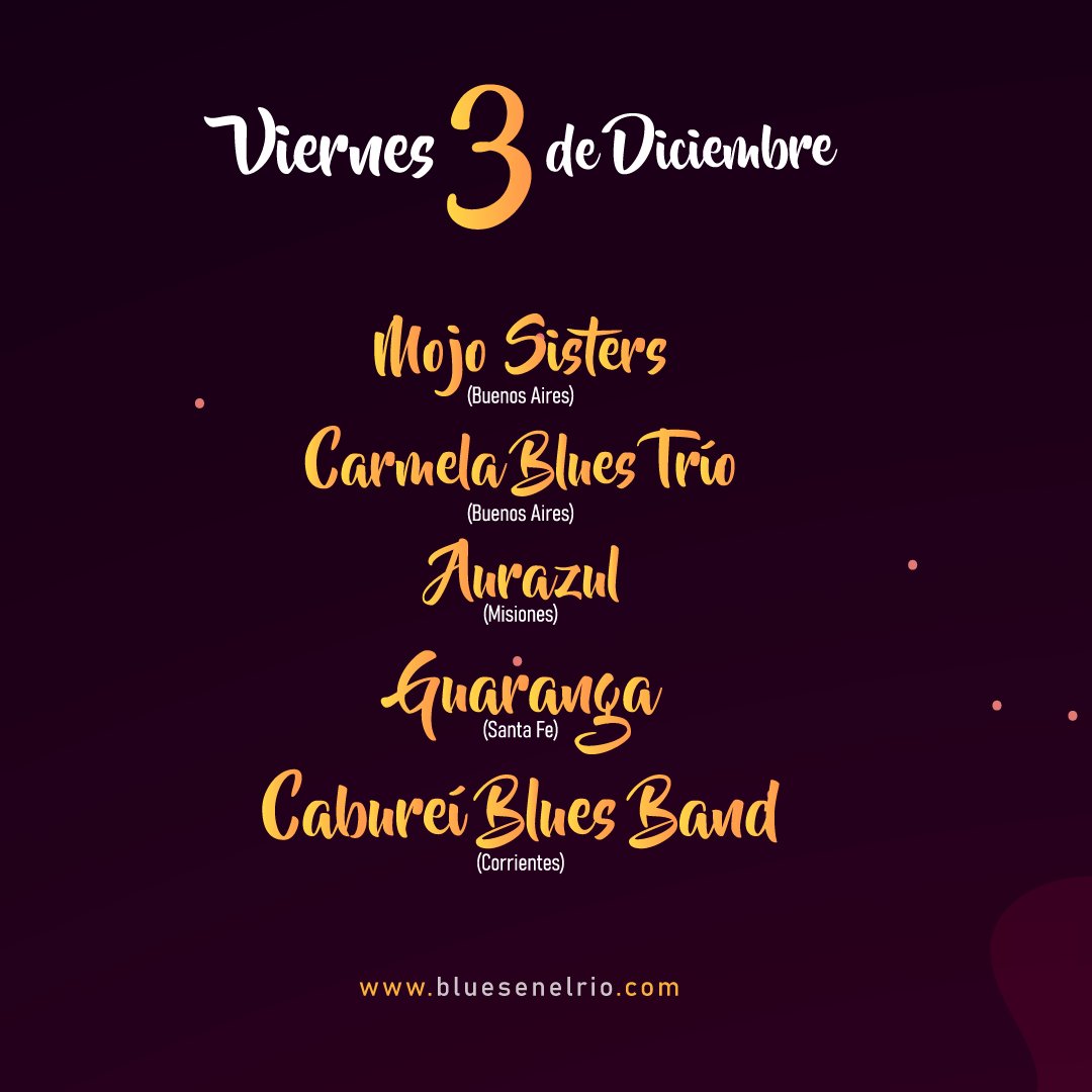 ¡Vuelve el Festival Blues en el Río 🐟 al Parque Camba Cua y estamos felices! 🤩 con la cobertura exclusiva de #LaLenguaCultural como siempre 👅📷

👉🏻Los días viernes 3 y sábado 4 de diciembre vamos a vivir una hermosa fiesta: Feria + Blues + Talleres + Foros. 💙