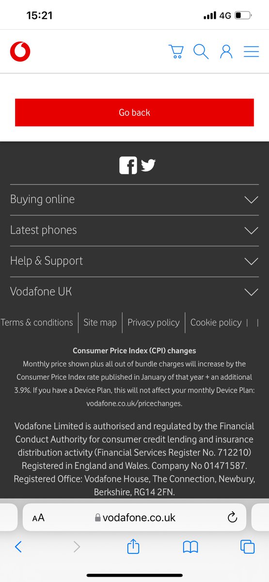 chrlttno's tweet photo. @VodafoneUK Hi whenever I try to use the link or go a different pathway through the tablet page it’s just shows these x https://t.co/WZVg7VEetm