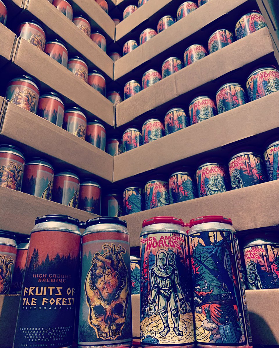 In the taproom TODAY! We welcome back Peace Among Worlds, our Horchata Porter, and introduce Fruits of the Forest, our newest Tartshake IPA. Get some while they last!