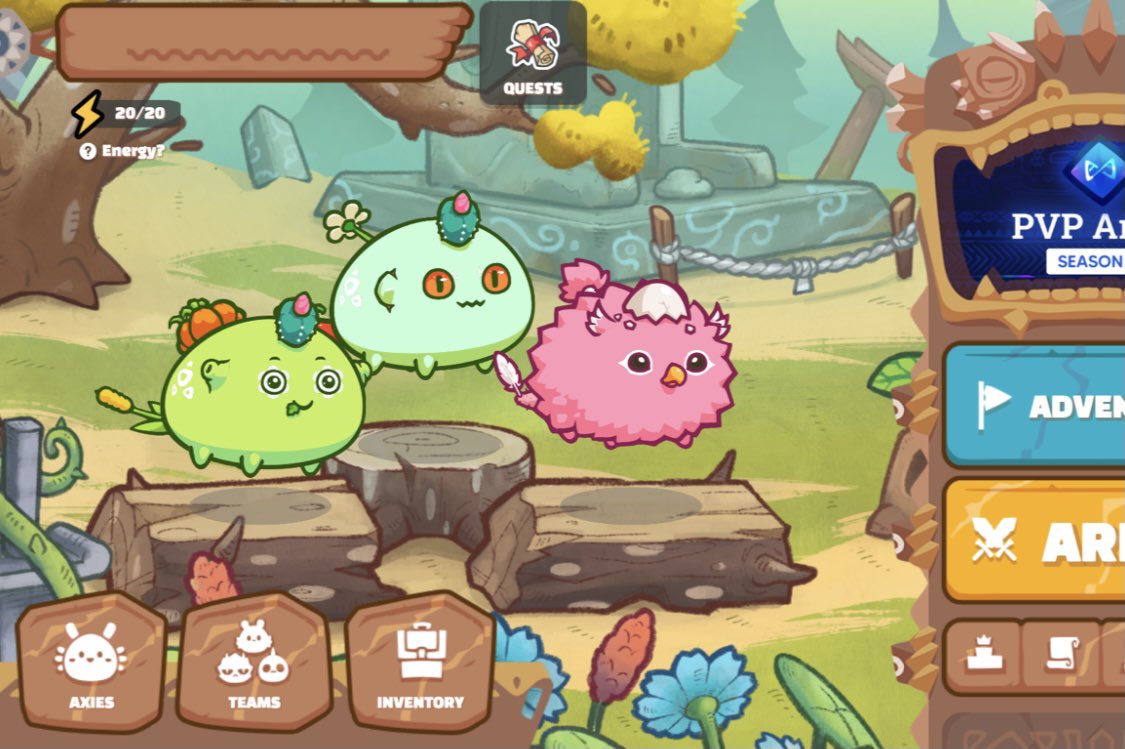 無事に選別終わりアクシー始めました！まだ何も分からない🥲
これからよろしくお願いします🤲
#AxieInfinity