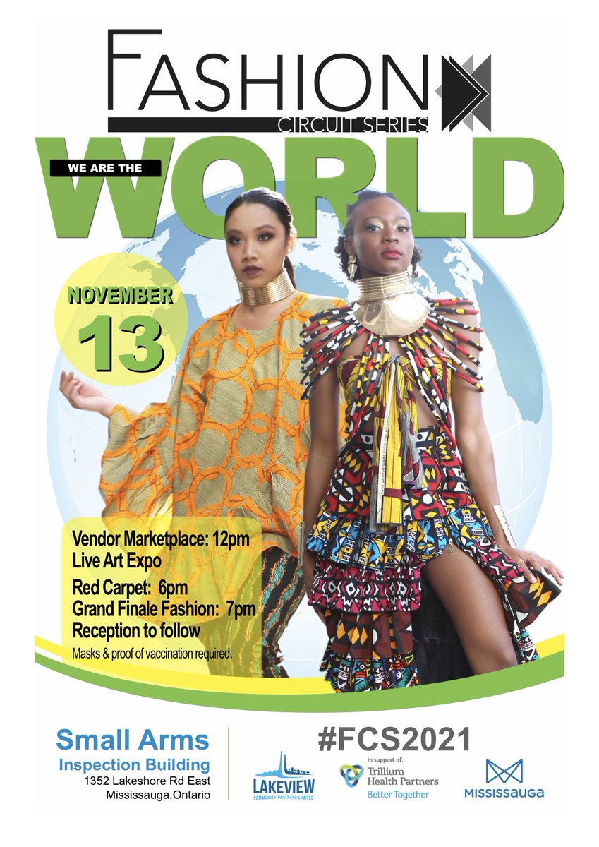 Today vendor and Art Showcase 12 to 6pm  RED CARPET  begins at 6pm. Diogo Snow transforms a wedding gown,trophies We are the World shows designs from all of the world. Don’t  miss Red Dress! Cash bar! ON THE longest RUNWAY! by LCPL, Megacity, MDC Media Group, City of Mississauga,