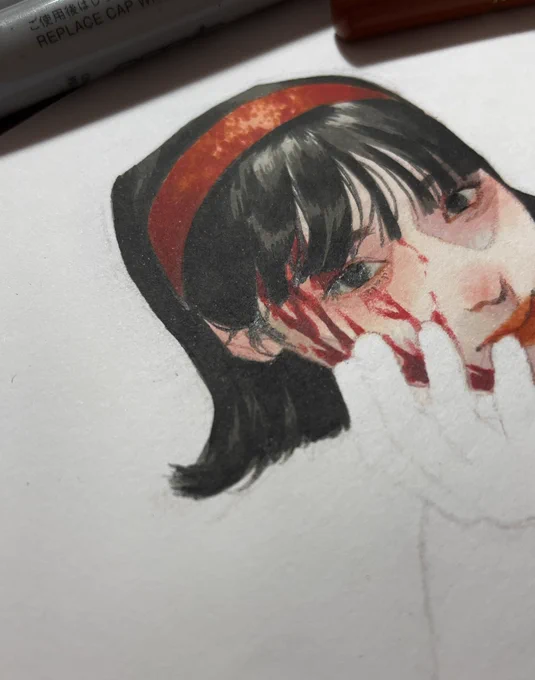 まーたインスタに消されそうな絵を描いている。 