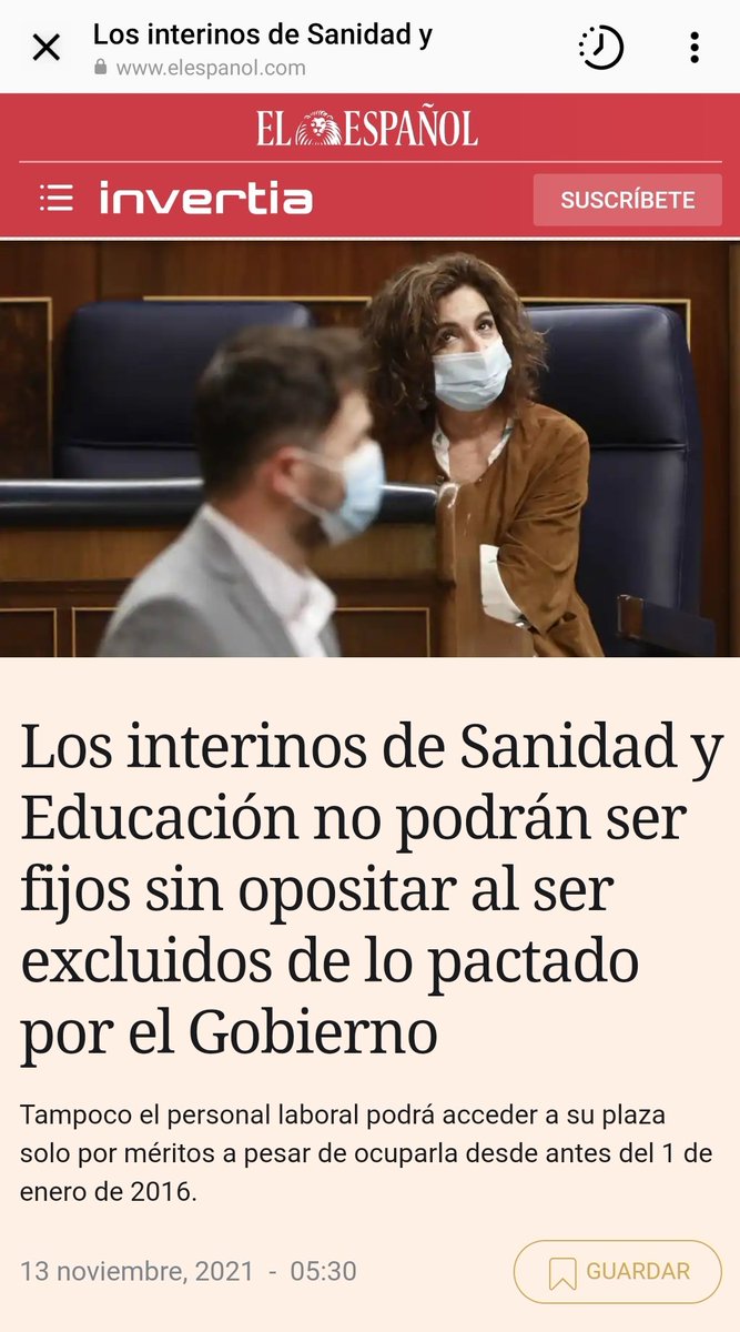 Sin ser interino y sin entrar en lo justo o injusto que puede ser el pasar a personal fijo sin oposición, me hace mucha gracia que para estas cosas no nos metan en el saco de funcionarios, pero ay...cuando hay que bajar sueldos y quitar pagas a empleados públicos, ahí sí😄