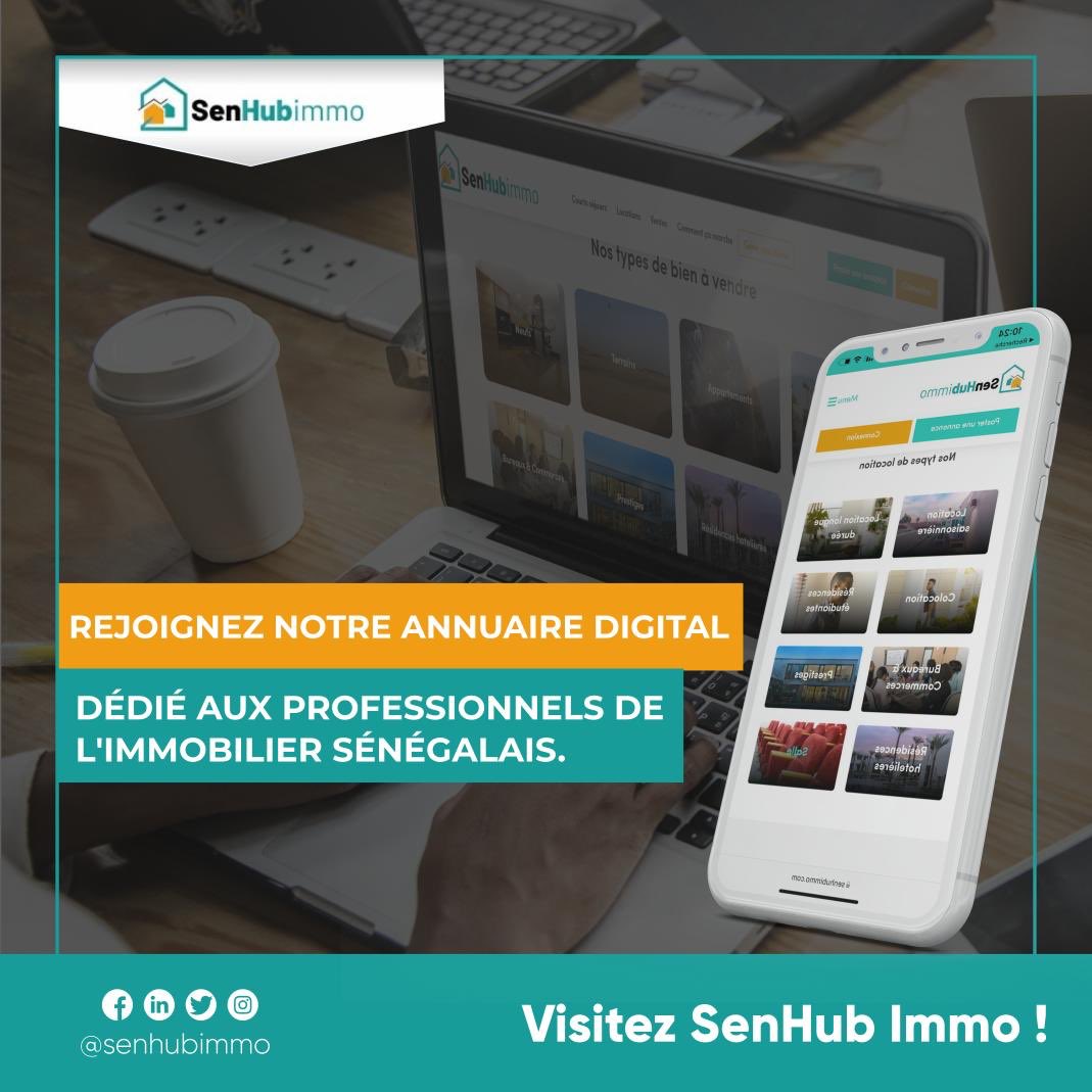 SenhubImmo's tweet photo. #SenHubimmo, offre son expertise et ses services aux professionnels de l’immobilier Sénégalais, grâce à sa solution digitale tout en un. 

Envie de booster votre agence, trouver des prospects fiables ou gagner des mandats ? 1/2

#kebetu #Senegal #Dakar #mmobilier https://t.co/CbweqGtq3F