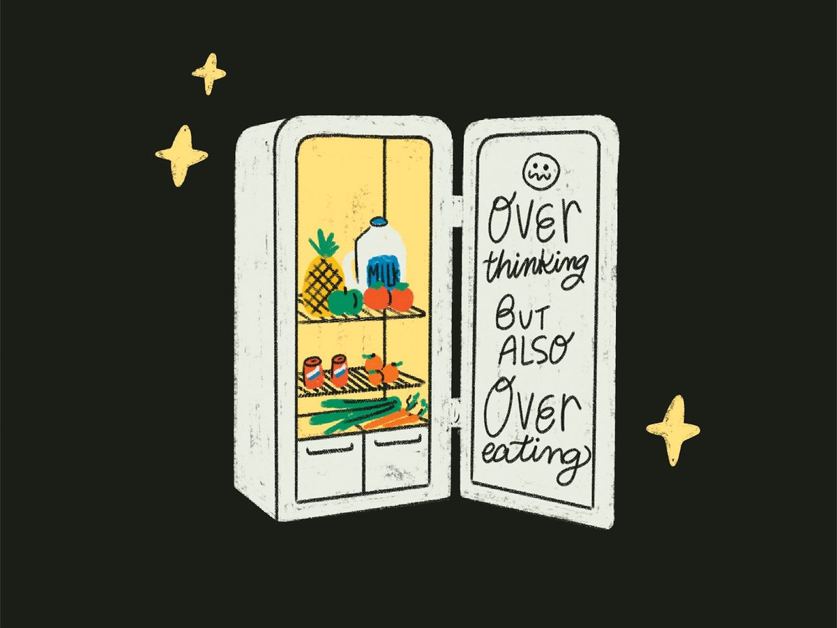 dribbble's tweet photo. thinkin some thoughts, eatin some tots by Aryn Landes – https://t.co/UOWLzzAgD2

#overthinking #designerthoughts #handdrawn #illustration #handlettering #artistsofinstagram #handlettering #texture #designerinspo #graphicdesigninspo https://t.co/Xl3mWfQBK7