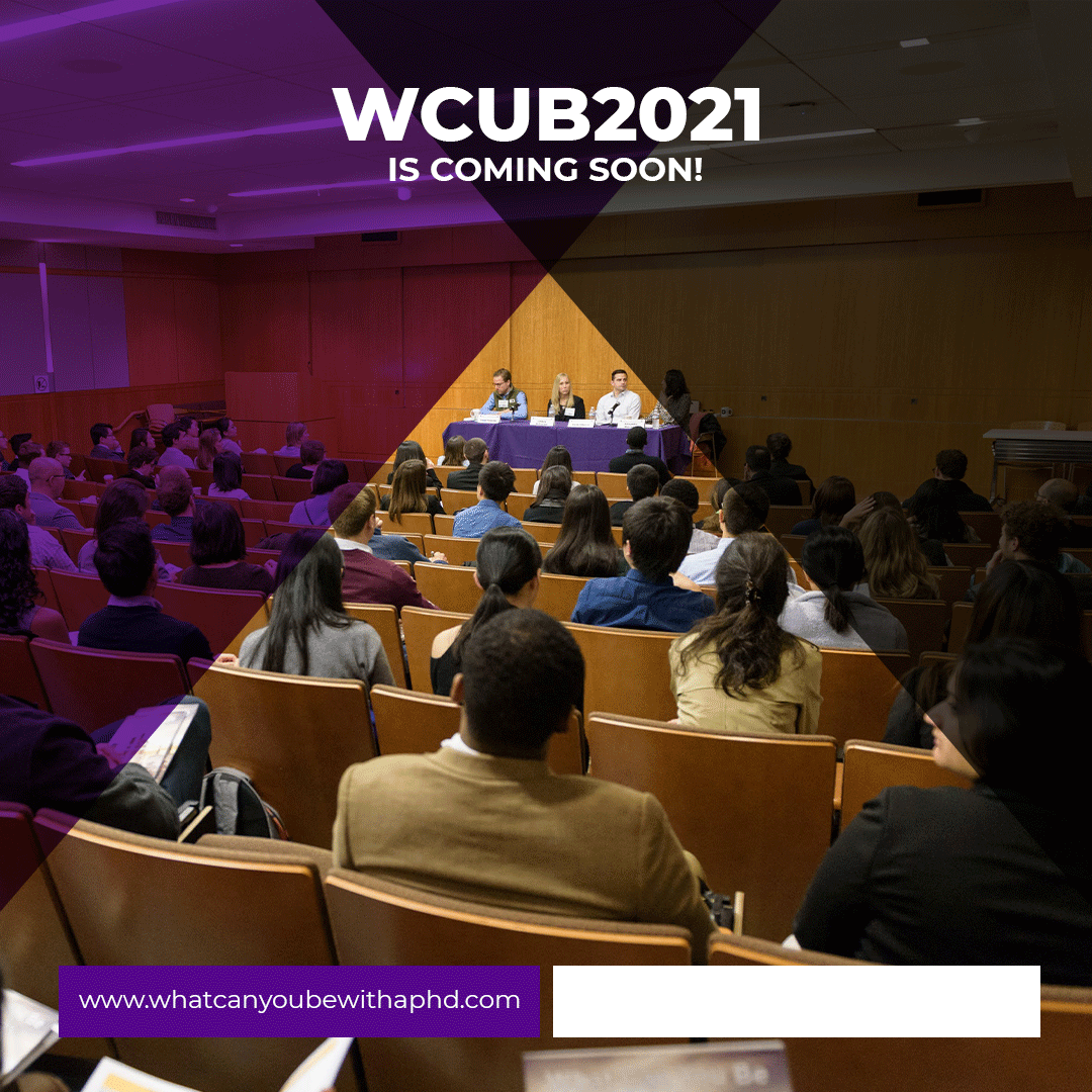 This November, What Can You Be with a PhD is hosting our annual career symposium. 
There are still a few spots left, so make sure to register to attend TODAY! Visit bit.ly/3jorj6x 

#phdchat #postgrad #academia #postdocs #womeninscience #sciencejobs #wcub2021 #wcubphd