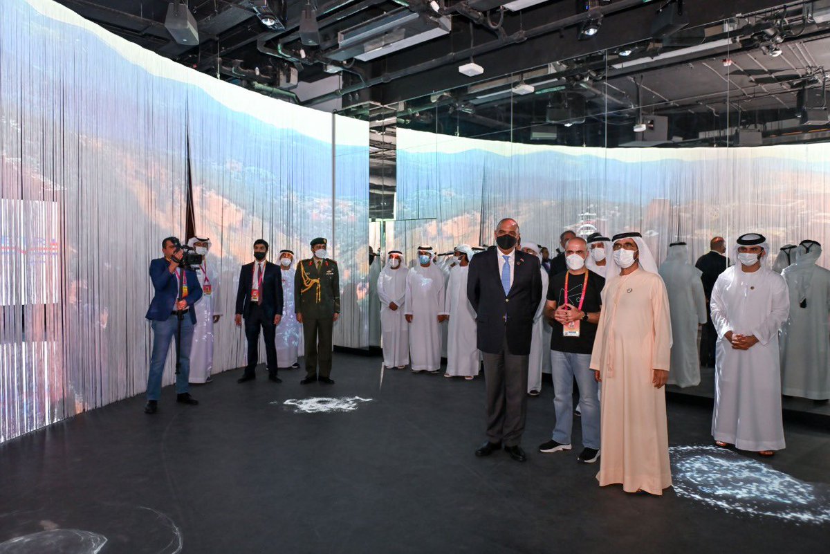 HHShkMohd's tweet photo. كما قمت اليوم بزيارة جناح الأردن الشقيق في إكسبو دبي رفقة أخي بشر الخصاونة رئيس الوزراء.. نرحب بالأردن ثقافة وتاريخاً وشعباً معنا في دولة الإمارات.. وستبقى العلاقة في تطور أخوي مستمر . https://t.co/jhZxyHh0fZ