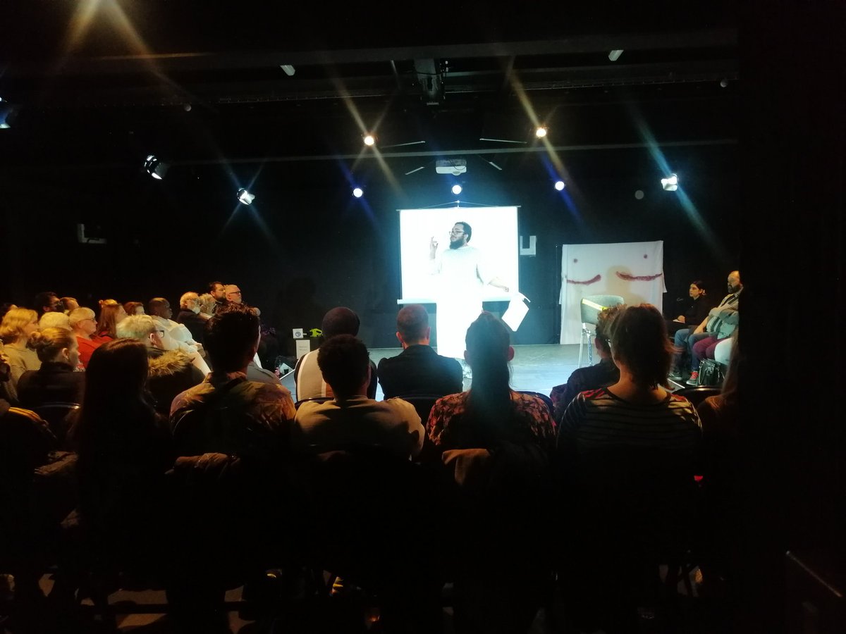 FrankPeschier's tweet photo. Congratulations to the mighty team that is @HomotopiaFest on the #QueerCore showcase. Such an exciting mix of emerging artists and work, and always the most fun folk to have in the building 💖🌈 https://t.co/DQlpPRhFxZ