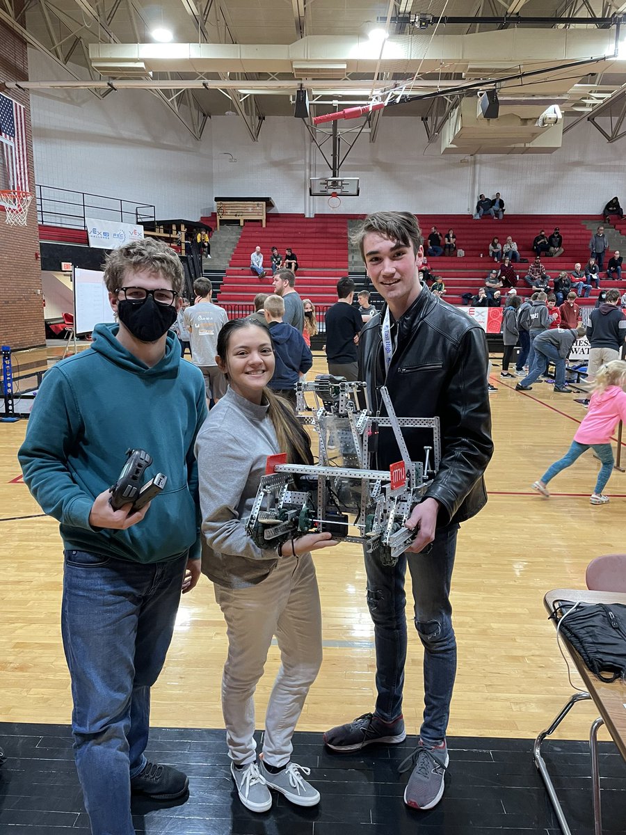 EastHighEng's tweet photo. Competing at Hesston today in VEX Robotics.  Looking to have a fun day.  The kids have put in a lot of time on these robots. #EastEngineering #BlueAceNation #WPSProud https://t.co/ycKt5DHjQU