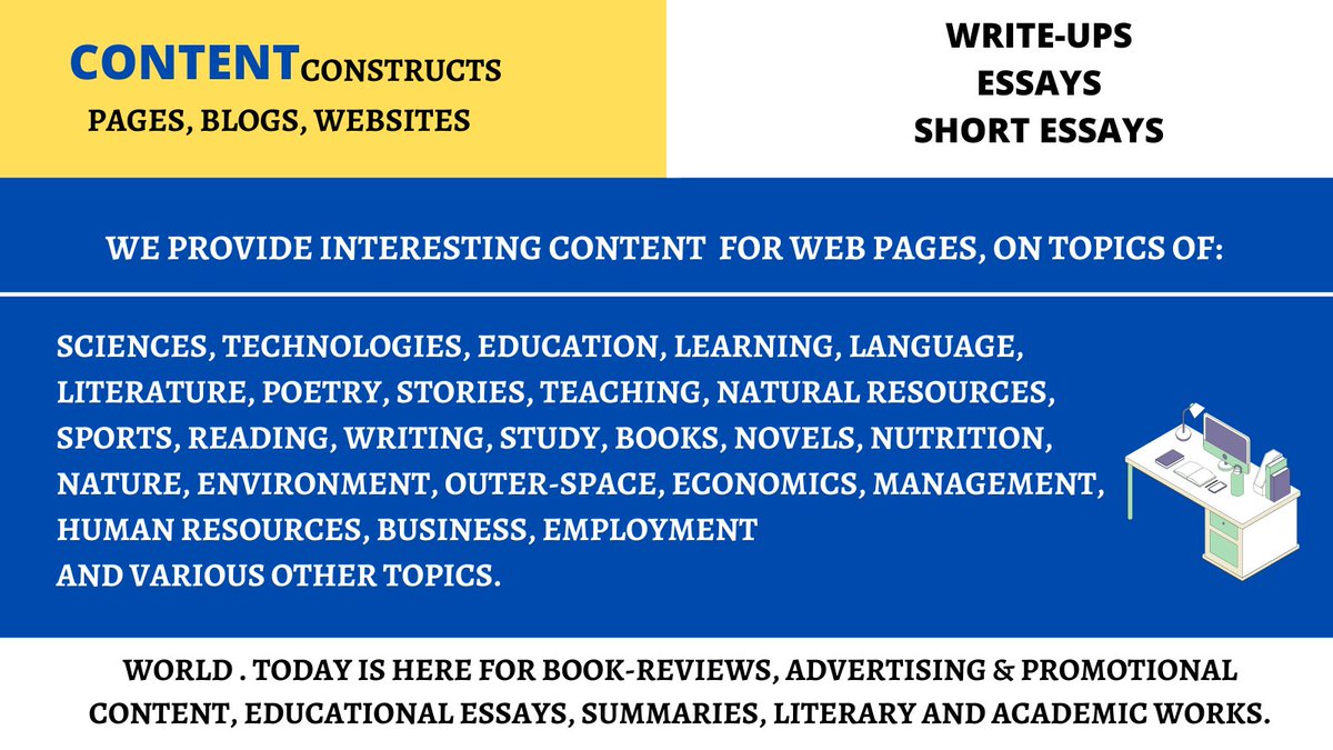 AshrafNaushahi's tweet photo. Write-Ups, Essays, Short Essays
#ArticleWriting #WritingArticle #ContentWriting #Content #contentmarketing #ContentCommunity #AmWriting #AmWrite #AmWriter #Article #Writing #Writer #Blog #Blogger #BloggerCommunity #blogging #BloggingCommunity
Direct Message (DM) For Content Work https://t.co/olaZisL6Bi
