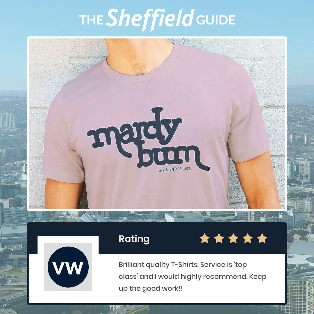 thesheffguide's tweet photo. ⭐⭐⭐⭐⭐
Another 5 Star Review for our Mardy Bum T-Shirt and service!
👉 Get yours here: https://t.co/UNVtL5X7ap
#sheffield #sheffieldguide #sheffieldmakes #mardybum #arcticmonkeys #sheffieldissuper #sheffieldshop #shoplocal #supportlocal https://t.co/l70kCT2R9i