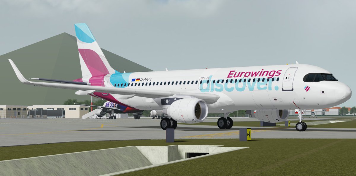 Ollie_Aviation's tweet photo. Exterior of my A320 complete, 🇩🇪 2 Eurowings liveries (D-AIUX and D-AEWT) pictured at Samos Airport. Full A320 family Coming soon... #roblox #robloxdev https://t.co/lpW7ZArB3E