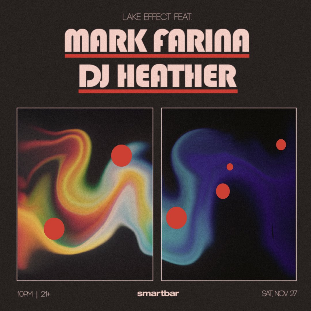 djheather's tweet photo. #Incoming #SaturdaysInNovember @vivarecordings #Seattle #MonkeyLoft #Chicago My residency #LakeEffect @SmartBar with @djmarkfarina 💥💥 https://t.co/JiEwcuNOvA