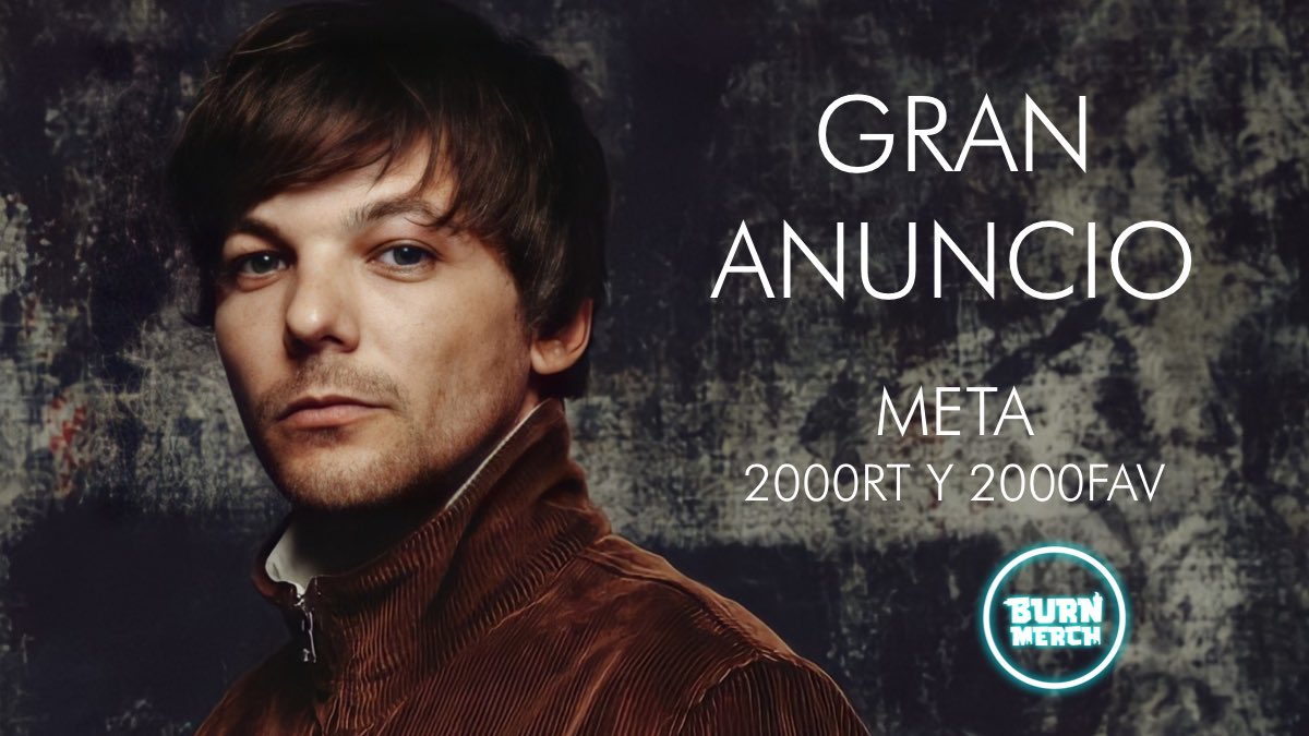 burnmerchperu's tweet photo. ¡Atención fans de Louis Tomlinson!
Les tenemos un reto: Si este tweet llega a 2 mil rt y 2 mil me gusta, anunciamos el GRAN SORTEO DE ENTRADAS para el concierto de #LouisTomlinsonEnLima 

¿Lo lograrán? 👀 https://t.co/cJ9YxphVCw