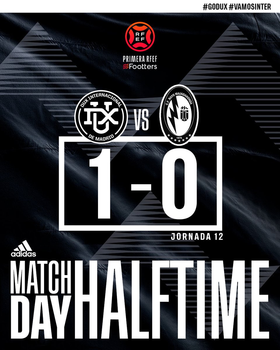 InterdeMadrid's tweet photo. DESCANSO | 1-0
#DUXInterRayo https://t.co/mtHfgh5bHN