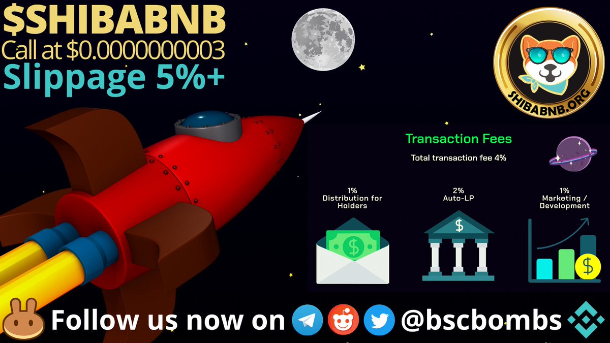 allchainbombs's tweet photo. Today's call is $SHIBABNB a brand new project on #BSC and not just another #memecoin. It’s aim is to bring different communities within #cryptocurrency, and beyond, together for a common purpose. Just launched, could 100x 500x DYOR! @ShibaBNB_org #BSCBombs @PancakeSwap #BSCGems https://t.co/T96LSky2Yv