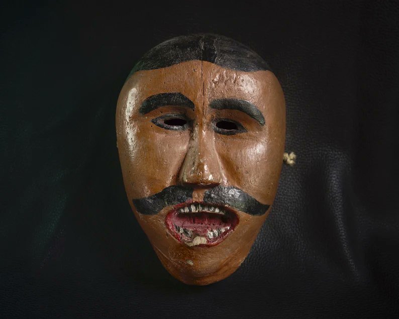 FarRiderWest's tweet photo. Old Mexican Mask from The Dance of The Moors and The Christians, Circa 1950s https://t.co/yDJzdrLaPZ #bohemian #wallart #folkart #woodenmask #dancemask #mexicanmask #antiquemask #dayofthedead #mexicanart #outsiderart #mexicanfolkart #bohoart https://t.co/XZg5GLWONS 🐴 https://t.co/x8HpVey2lr