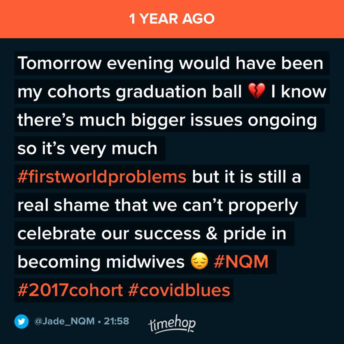Jade_NQM's tweet photo. &amp; now it’s 2 weeks until our #graduationball 🥳 better late than never 🥂👩🏼‍🎓💃 https://t.co/ww0aImqJvp