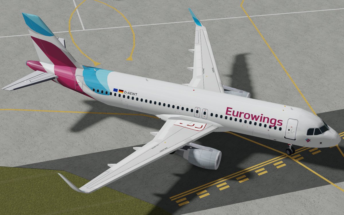 Ollie_Aviation's tweet photo. Exterior of my A320 complete, 🇩🇪 2 Eurowings liveries (D-AIUX and D-AEWT) pictured at Samos Airport. Full A320 family Coming soon... #roblox #robloxdev https://t.co/lpW7ZArB3E