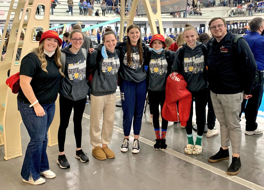 TPHSSWIM's tweet photo. #ihsastate WTG Titans.  Great job at state yesterday.  What an amazing day..  Thank you so much to the coaches for all the hard work this season..  Sydney broke her own varsity records in the 100 Breast &amp; 500 Free!  As a team they broke 16 records this season. https://t.co/Brv02KK05z