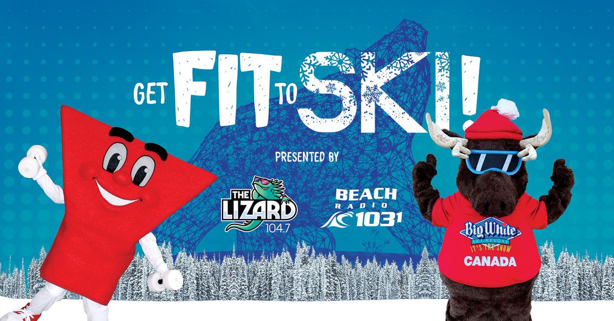 BigWhite's tweet photo. Join us TODAY, Sat Nov 13 for a FREE fitness class in Stuart Park! Onsite registration begins at 9:30am. Class starts at 10am. Prize draws at 11am. Plus, we'll have special gifts for the first 25 to arrive! #GetFitToSki @ymcaokanagan @1031BeachRadio @SportChek @DowntownKelowna https://t.co/52jcadHdak