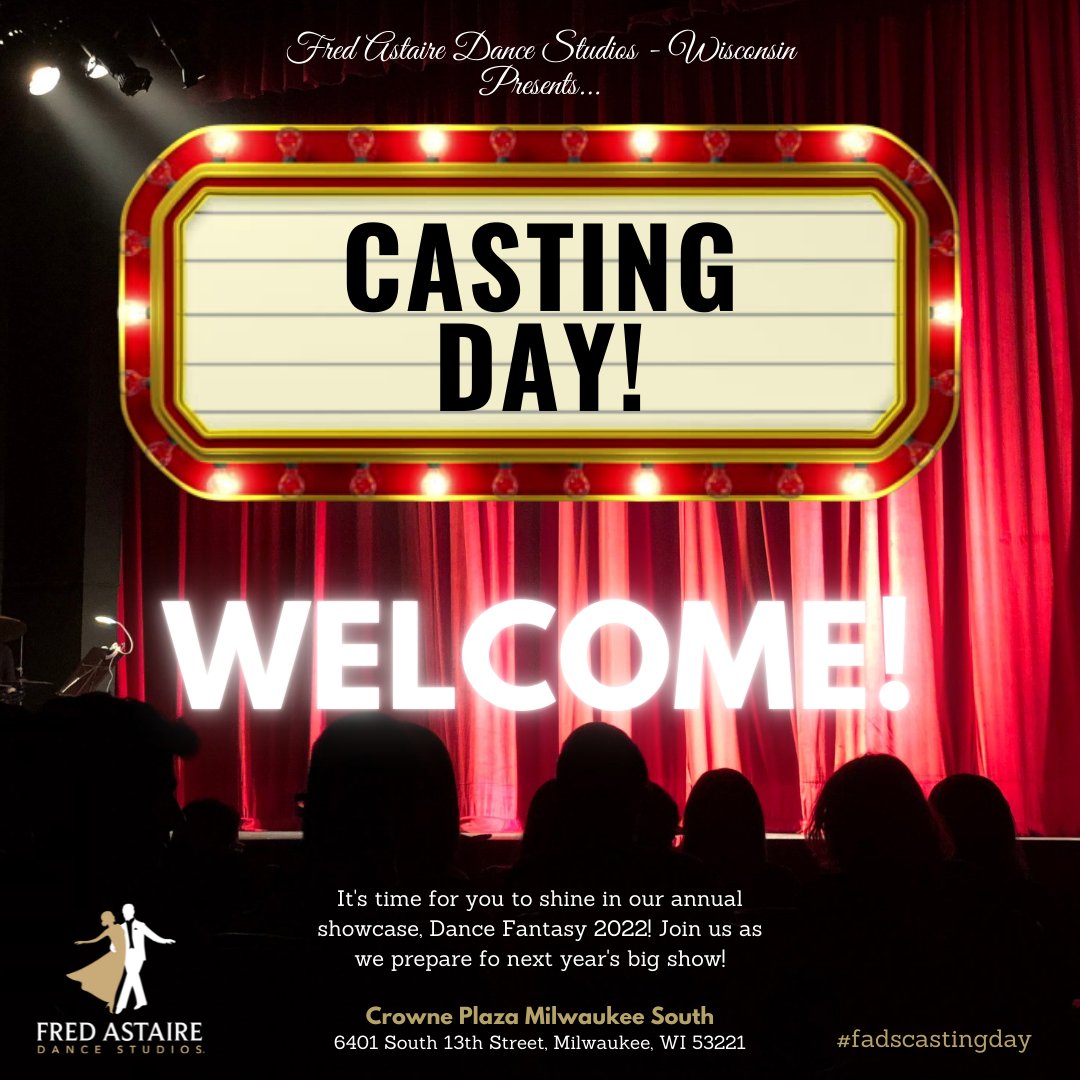FADSWisconsin's tweet image. ‼ THE DAY HAS FINALLY ARRIVED ‼
Welcome to Casting Day 2021 and all the amazing fun and preparation for our annual dance showcase, Dance Fantasy 2022! 🎉 #dance #danceshowcase #castingday #welcome