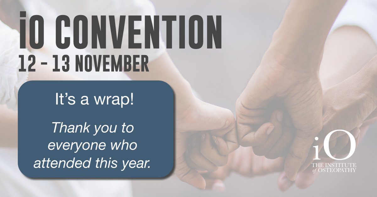 InstOsteopathy's tweet photo. The #iOconvention has now finished. Thank you to our fantastic speakers and to all of you who attended #online. We hope you enjoyed taking part as much as we did! #osteopathy #osteo #CPD https://t.co/u8C05zj9tn