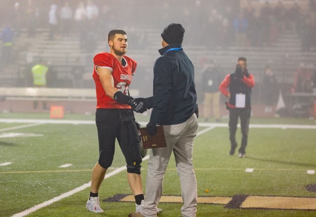 dylanFaller3's tweet photo. What a battle.  Great fight by Rye.  Our team was tested and we stuck together.  Another total team victory. 
Honored to receive the Most Outstanding Lineman Award after the game.  Let's keep rolling.  📸 @PhilRocPhoto https://t.co/9c7y0Rapk8