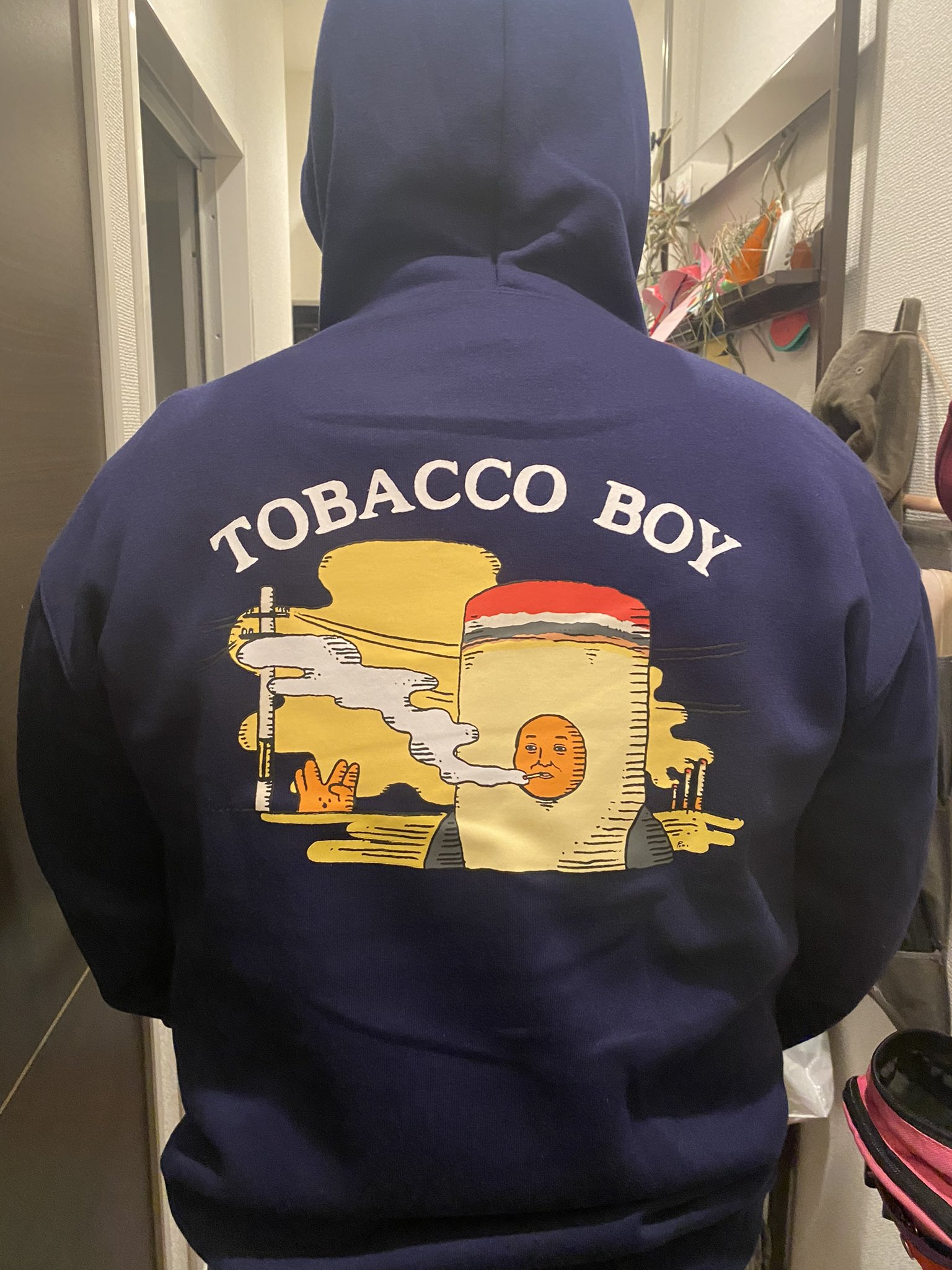 東海オンエア　タバコくんパーカー　ネイビー　Lサイズ 2025年最新】タバコ君パーカーの人気アイテム - メルカリ