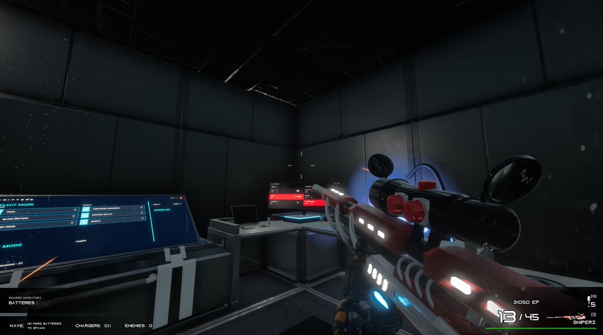SyotoshiX's tweet photo. Testing out the demo of @Emitters8 game, love it! Imagine if all these weapons and mods become collectible with upgradeable mods on @ultra_io 🤯 https://t.co/f19ihCxUga