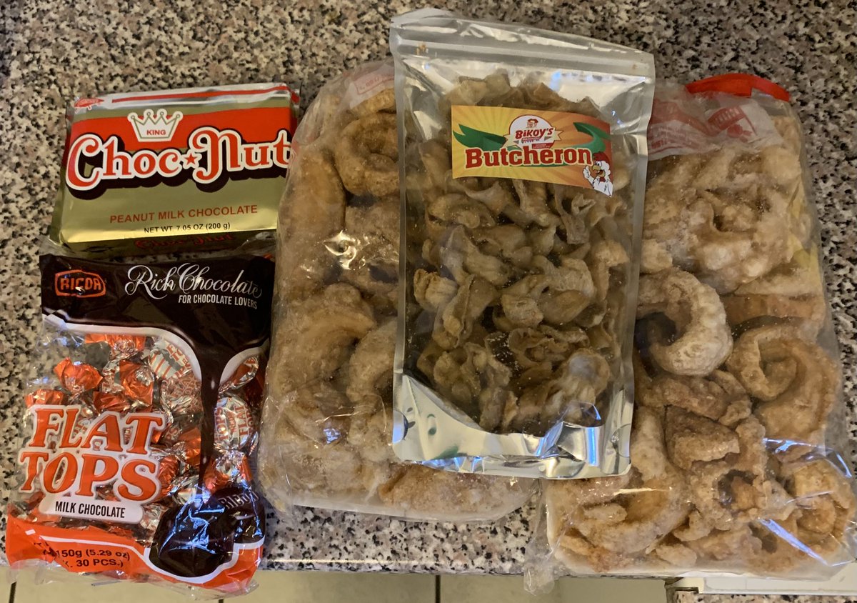 marix_sublime's tweet photo. Recent ayuda, from Pinas to Nigeria. Salamat sa sponsor! #chocnut #flattops #chicharon #butcheron https://t.co/yFYk2xVjH6