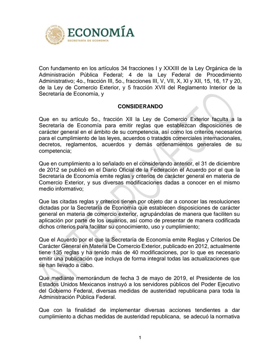LeonoraTrade's tweet photo. #Participa @CONAMER_MX 11/11/2021 #Anteproyecto ACUERDO por el que la Secretaría de Economía @SE_mx emite reglas y criterios de carácter general en materia de Comercio Exterior.
https://t.co/rGeU5qXEw9

#DGFCCE
#CertificadosDeOrigen
#IMMEX #NOM #VUCEM
@SNICEmx

@OliviaSalomonV https://t.co/rIHYkAEF5e